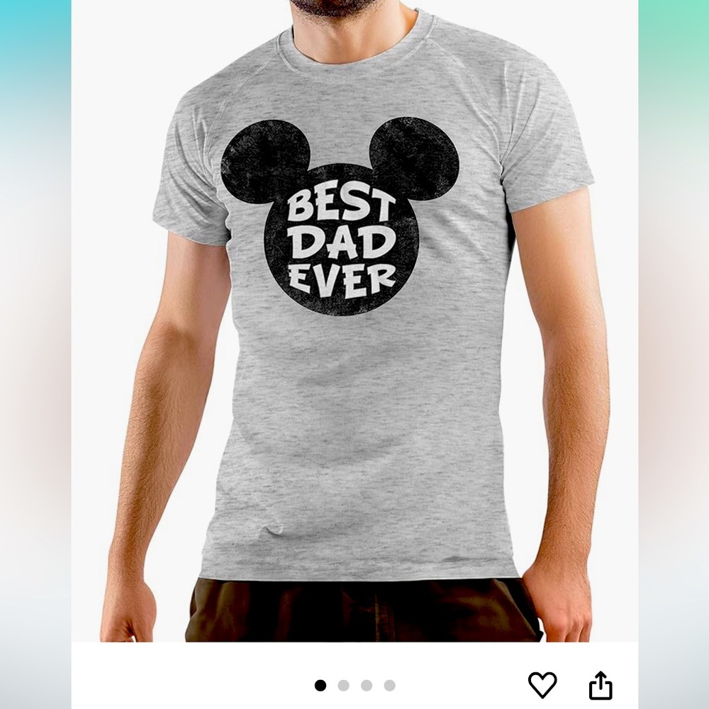 Disney men’s “Best Dad Ever” gray t-shirt size X-L